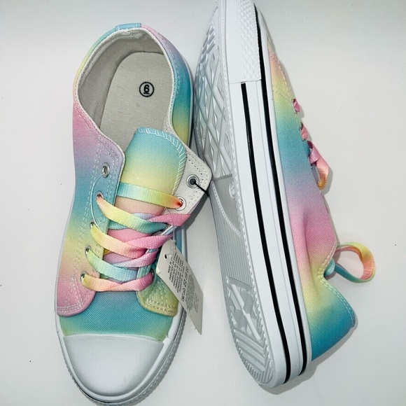 Oasis Low Top Lace Up Canvas Sneakers Fashion Comfortable Shoes Pink 6 NWT - Picture 7 of 7